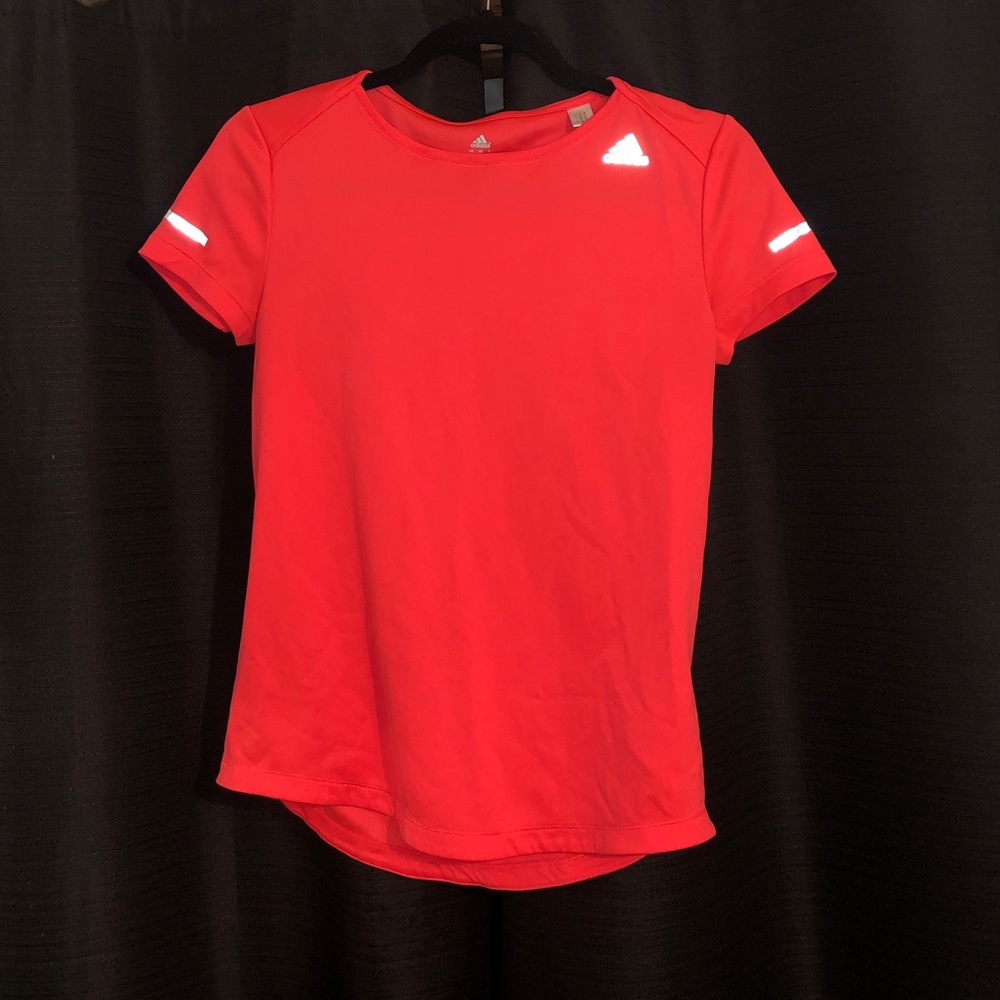 Coral adidas short sleeve workout shirt